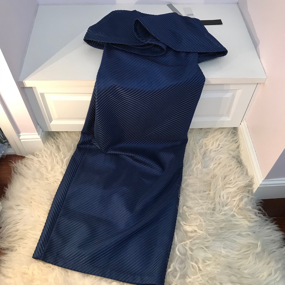HALSTON HERITAGE Strapless Mesh Dress 2073 - Picture 2 of 10